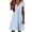 Sky Blue, variant on Lenpel Womens Summer Boho Dresses Fashion Eyelet V Neck Short Sleeve Knee Length Sundresses Casual Loose Dresses