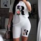 thumbnail image 1 of Puntoco Conjunto de pantalones cortos de camiseta casual sueltos de dos piezas de verano sexy de moda para mujer Puntoco Puntoco-5260, 1 of 4