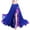 Blue DarkPurple, variant on Slit Chiffon Skirt Belly Dancing Skirt For Women Belly Dance Costumes Belly Dance Dress Lotus Leaf Performance Skirt Long
