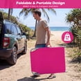 thumbnail image 4 of Gymax Portable Beach Chaise Lounge Chair Folding Reclining Chair w/ Facing Hole Pink, 4 of 10