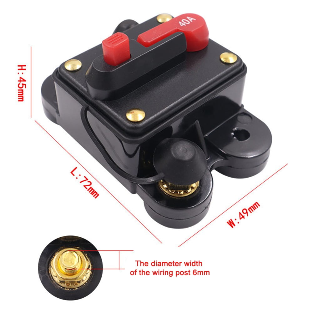 Waterproof Reset Circuit Breaker Fuse – 30-300 Amp, 12V-32V DC For Cars, Boats, RVs