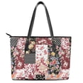 thumbnail image 2 of ZUXONGSY Spotted Rose Daisy Print Tote Bag for Women Multifunctional Travel Purse Fashion Top Handle Tote Bag with Zippered for Work Dating, 2 of 6