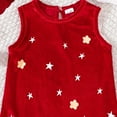 thumbnail image 5 of Zanarzt Robe Tutu pour Bébé Fille Sans Manches Filles et Tout-Petits Sans Manches Rouge de Noël à Imprimés d'Étoiles Robes d'Été Décontractées pour la Maison Fête Plage Rouge, 4-5 Ans, 5 of 5