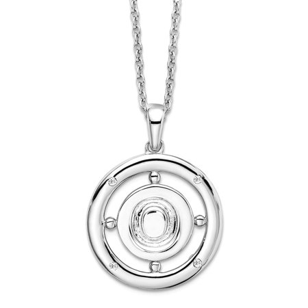 19mm 925 Sterling Silver Rhodium Plated White Ice Diamond Letter Name Personalized Monogram Initial O Necklace 18 Inch P