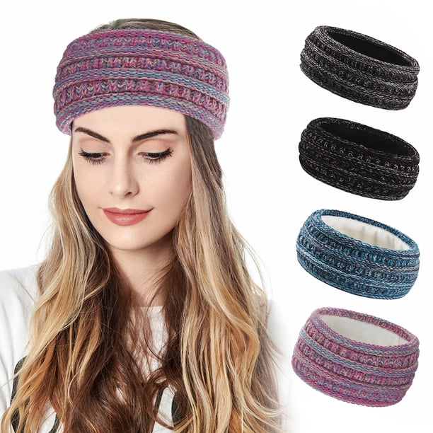 De Diademas Para Mujer, Diadema De Punto Cálido, Calentadores De Orejas, Bandas Para El Pelo Para Niñas Y Mujeres, Entrenamiento, Lavado De Cara 4 Uds. Guardurnaity HA046270-02