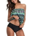 thumbnail image 3 of Two Piece Tankini Bathing Suits for Women Halter Bandeau Swim Top with Bottom Swimsuit, 3 of 6