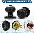 thumbnail image 2 of 6 Pack Door Knobs, Matte Black Privacy Door Knob with Lock, Keyless Door Handle with Lock for Bedrooms/Bathrooms, 2 of 8