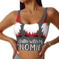 thumbnail image 1 of Fotbe Chillin with My Gonme Sujetador Deportivo Largo sin Aros para Mujer con Almohadillas y Soporte Medio, Transpirable y Absorbente, Camiseta Tipo Chaleco o Tank Top-X-Large, 1 of 8