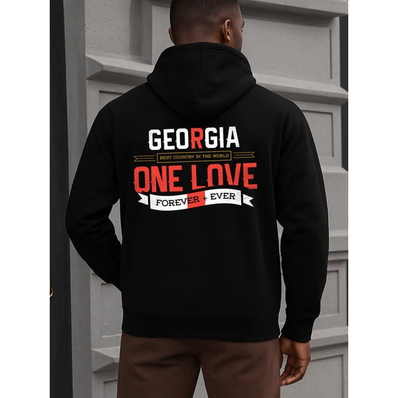 Georgia Love Hoodie hoodies games for men hooded sweatshirt black Warm and lightweight, suitable for winter sports and casual wear elegant merch game over Basic Unisex hoodie