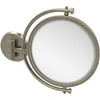 Allied Brass 8-inch Wall Mounted 4x Magnification Makeup Mirror Antique Pewter