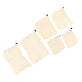 thumbnail image 4 of Sac de Produit Réutilisable, Sac à Cordon de Serrage 6Pcs Multifonction Simple Côté pour l'Épicerie pour le Shopping, 4 of 8