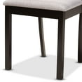 thumbnail image 5 of Baxton Studio Rasa Modern and Contemporary Grey Fabric Upholstered and Dark Brown Finished Wood 5-Piece Dining Set, 5 of 8