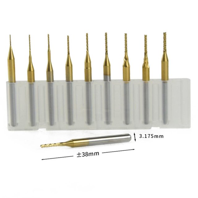 Fresa De Extremo De Carburo Con Revestimiento De Titanio, Fresa De Grabado, Brocas De Enrutador Cnc, Juego De Rebabas Rotativas Para Máquina Pcb matsuzay TO005127-00