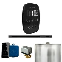 Mr Steam ButlerFlex Steam Shower Pkg w/TempoFlex Control and Linear Steamhead in Black Matte Black