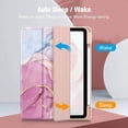 thumbnail image 3 of Funda para iPad Air de 5.ª generación (2022), delgada, plegable, con soporte y carcasa trasera de TPU suave, función de reposo/activación automática para iPad Air 5/4, 3 of 8
