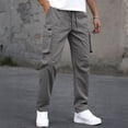 thumbnail image 2 of Pantalon Cargo en Ripstop pour Homme Pantalon Tactique Pantalon de Randonnée avec Multiples Poches Résistant à l'Eau pour Plein Air Pêche Militaire Travail Tenue Quotidienne Coupe Confortable / IhhxPro, Gris Foncé L, 2 of 9