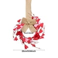 thumbnail image 3 of Valentines Day Wreath for Cabinet Front Door, 11" Red Pink Heart Wreath with Artificial Hearts & Berries,Valentine's Day Bow Wreaths for Wedding Window Home Wall Indoor Decor, 3 of 9