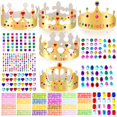 thumbnail image 1 of Juego de coronas de papel MGZTTHW Gold para niños con pegatinas, 15 unidades, 1 of 7
