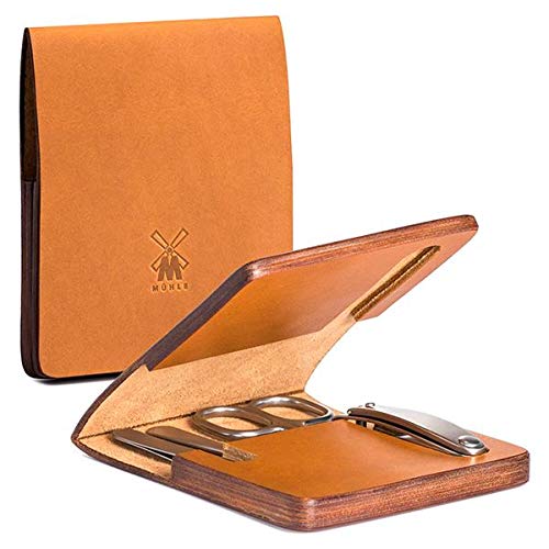 MÜHLE TRAVEL Manicure Set in Cowhide Case - Luxurios Travel Kit