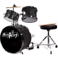 thumbnail image 1 of Batería Music Alley Kids de 3 piezas con pedal Throne Cymbal, color negro, 1 of 7