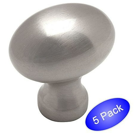 - Cosmas 6021SN Satin Nickel Oval Oblong Cabinet Knob - 5 Pack