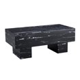 thumbnail image 6 of Hassch 43.3" Modern Coffee Table, Black Marble Look MDF Tabletop, Minimalist Rectangular Center Table for Living Room or Home Theater, Easy to Clean, 6 of 8