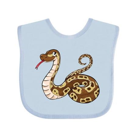 

Inktastic Cute and Cuddly Ball Python Snake Gift Baby Boy or Baby Girl Bib