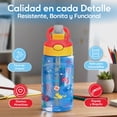 thumbnail image 3 of Termo Botella Agua Infantil Escolar Antiderrames Con Popote Sonic, 3 of 8