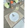 thumbnail image 3 of KOUBOO Rectangular Water Hyacinth Placesmats, Farmhouse Weave Place Mats, Tablemats for Dining & Kitchen, Heat Resistant Non-Slip, Home Decor, Brown Tones, 19 in. x 14.25 in, (Set of 4), 3 of 5