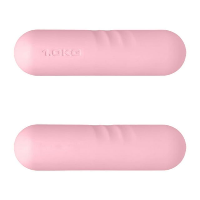 koolsoo 2-Piece Dumbbell Weight Bar Set for Kids And Adults, Non-Slip Silicone Cast Iron Lifting Hand Weights, Dumbbell Set for Running, Pilates, And Pink