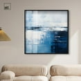 thumbnail image 3 of Layers of Blue Shadowbox Print Blue Abstract Art by Art Remedy, Black Frame, 40 x 40, 3 of 7