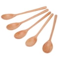 thumbnail image 2 of 5PCS Wooden Spoon with Long Handle Soup Spoon for Barbecue Camping Party Home KitchenWood Color, 2 of 14