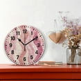 thumbnail image 2 of Yayeee 10" Wall Clock Battery Operated Quartz Round Silent Non-Ticking Home Decor,Soft Brown Pattern, 2 of 6