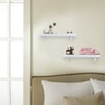 thumbnail image 5 of Danya B. Decorative 24" Floating Wall Décor Display Ledge Shelves – (Set of 2) - White, 5 of 8