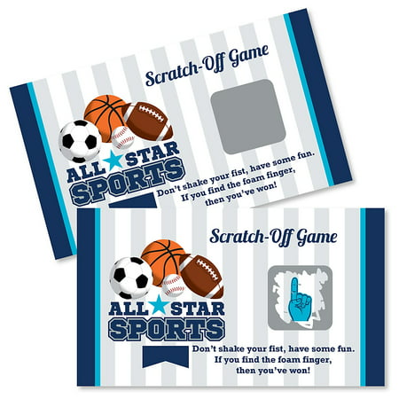 Go, Fight, Win - Sports - Baby Shower or Birthday Party Scratch Off Cards - 22 (Best Way To Win Big On Scratch Offs)