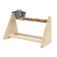 thumbnail image 3 of Parrot Play Wood Stand, Bird Play Stand Swing, Cage Accessories, Table Playstand Bird Perch for Parrot, Cockatiels Canaries Parakeets, Lovebirds with cup, 3 of 9