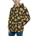 thumbnail image 2 of Kdxio Royal Blue Plaid Sunflower Pattern Kids Boys Girls Zip Up Hoodie 3D Printed Hooded Sweatshirt Hoody Coat with Pocket 7-12 Y-Medium, 2 of 6