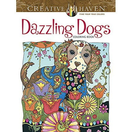 Download Creative Haven Adult Coloring Book - Dazzling Dogs ...