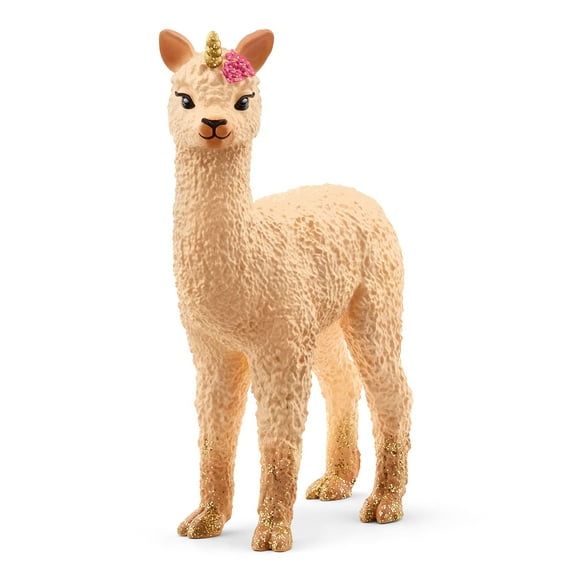 Schleich bayala Mythical Baby Llama Unicorn Figurine - Rainbow Love Unicorn Mare Llama with Glitter and Rhinestone Details Highly Durable Fairy Animal Toy for Boys and Girls Gift for Kids Ages 5+