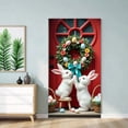 thumbnail image 5 of 1PCS Happy Easter Rabbit Wreath Porch Banner Sign Easter BunnyEgg Flower Decor Front Door Cover Decorative Hanging Welcome BannerFlag Easter Farmhouse Home Holiday Party Supplies Decoration 71x35Inch, 5 of 7