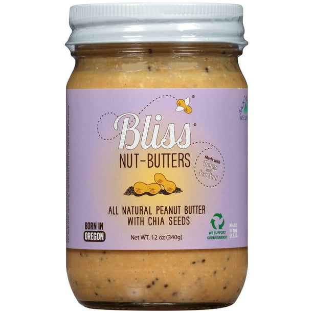 Bliss® NutButters All Natural Peanut Butter with Chia Seeds 12 oz. Jar