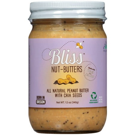 Bliss® Nut-Butters All Natural Peanut Butter with Chia Seeds 12 oz.