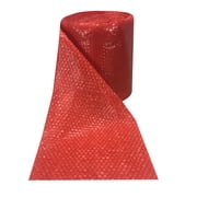 Small Bubble Red Wrap - 60 x 12 Wide Perforated Every 12 Bubble roll