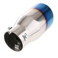 thumbnail image 1 of 76mm Diámetro de Montaje Tail Muffler Silenciador de Tubo de para Coches Automotriz Plata y azul, 1 of 7