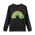 thumbnail image 6 of Funny St Patricks Day Shirt Women Four Leaf Clover Rainbow Graphic Sweatshirt Crewneck Long Sleeve Pullover Tops St Patrick Day Shirts Women, 6 of 7