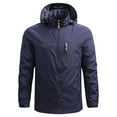 thumbnail image 2 of Utoimkio Men's Lightweight Hooded Windbreaker Thin Long Sleeve Bomber Jackets Casual Fall Winter Outwear Hooded Coats for Men, 2 of 4