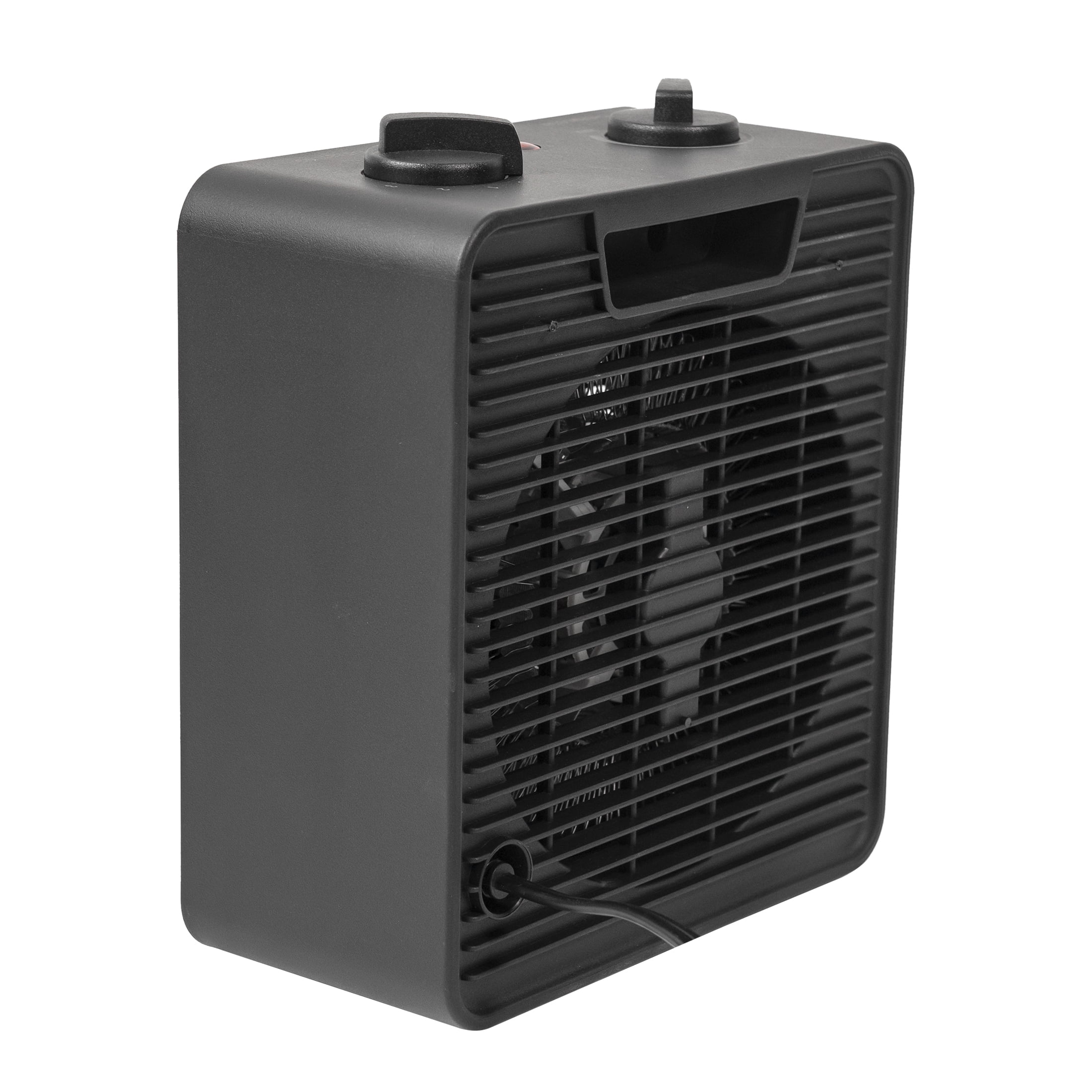 Sunko Black 1500W Electric 2-Speed Forced Air Heater with Adjustable Thermostat