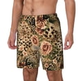 thumbnail image 1 of Lsque Animal Leopard Pattern Mens Swim Trunks- Bathing Suit Compression Liner - Beach Swim Shorts Swimwear - (S-3XL) - Stretch Quick Dry-3X-Large, 1 of 6