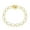 Gold Plated, variant on Paperclip Link Chain Design with Simulated Diamond CZ 7.5” Bracelet Sterling Silver Jewelry for Women or Teens