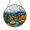 Acrylic 3.5 Inch, variant on Stained Glass Autumn Mountain River Suncatcher Window Hanging, Fall Forest Landscape with Flowing Stream Scene Round Sun Catcher Nature Light Decor Gift